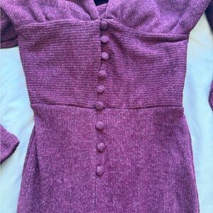 WinWin Long Sleeve Purple Dress